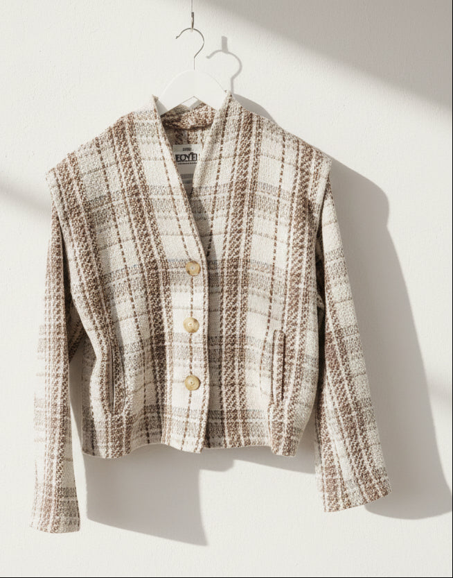 Chaqueta Tweed Natural Novedad