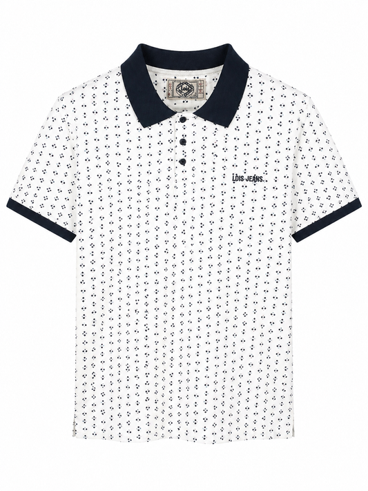 Polo estampado con microprint