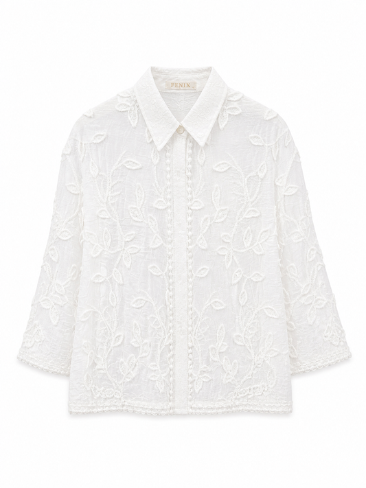 Blusa bordada romántica Novedad