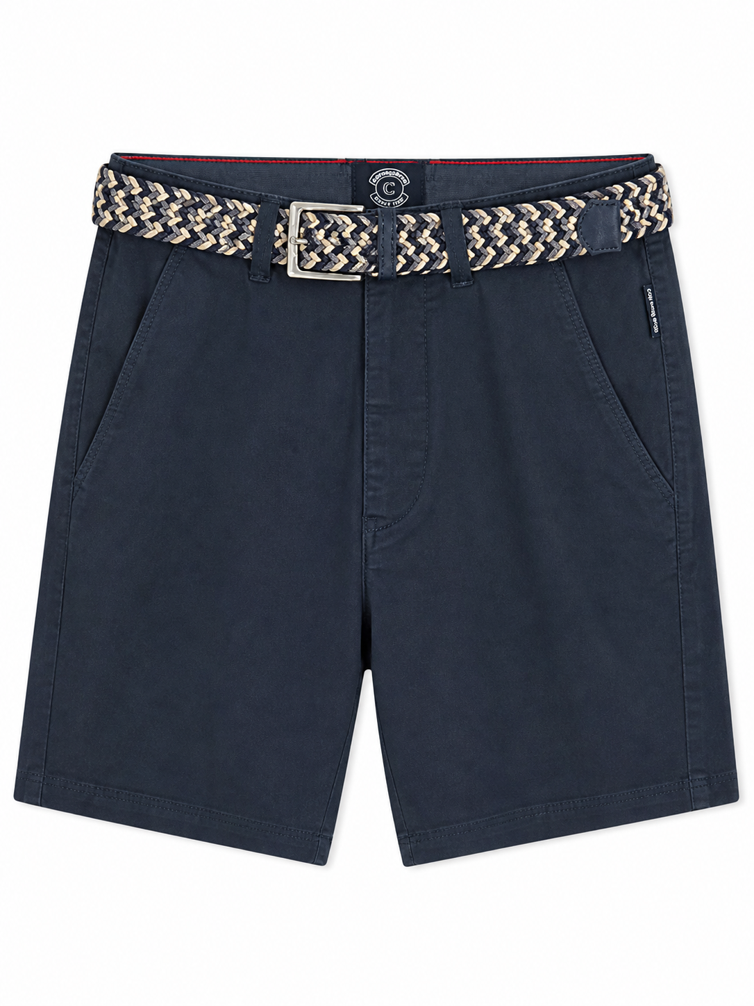 Bermuda chino con cinturón trenzado (varios colores)