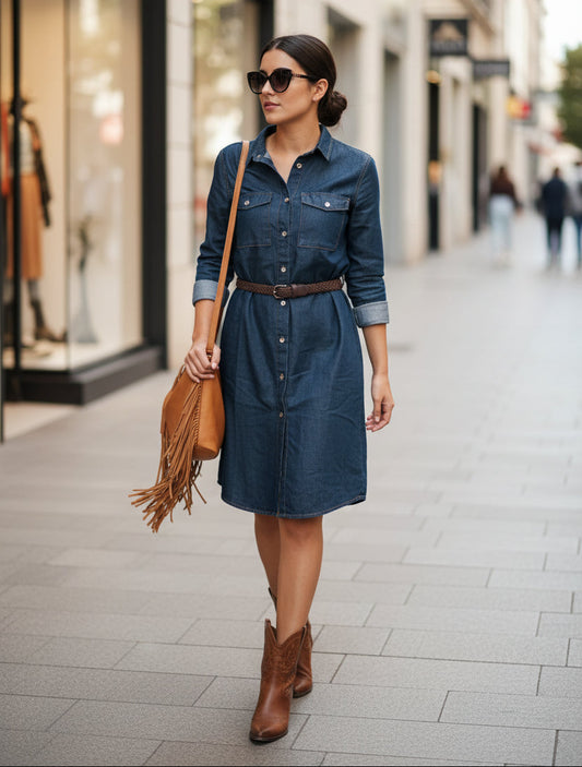 Vestido vaquero midi Novedad