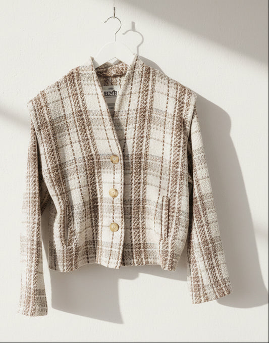 Chaqueta Tweed Natural Novedad