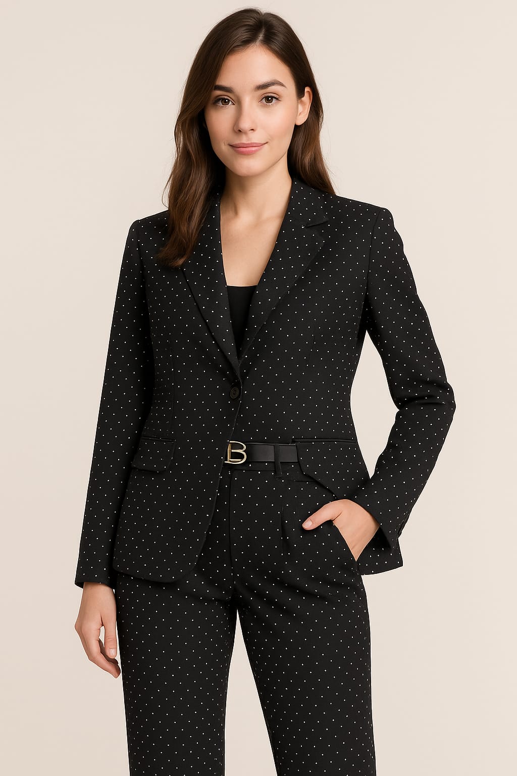 Americana negra brillos