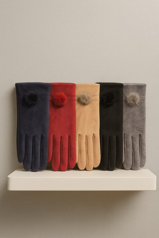 Guantes detalle pompón