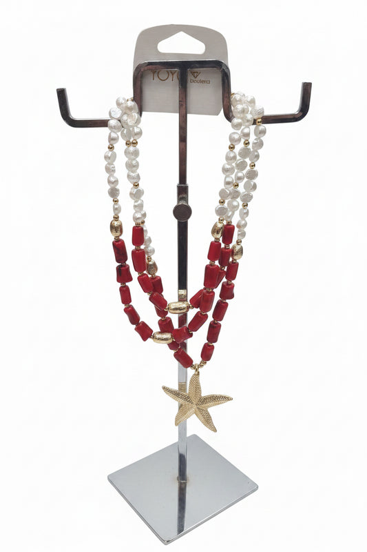 Collar perlas estrella