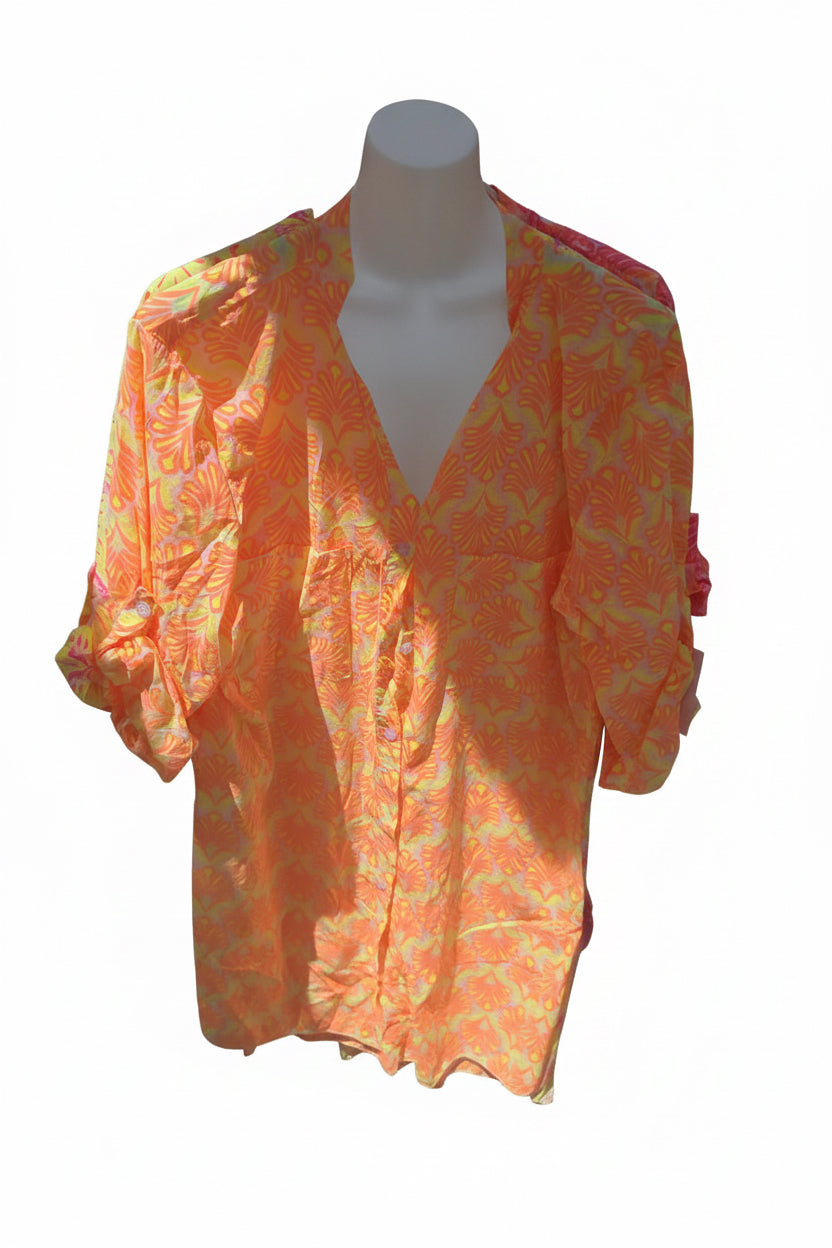 Vestido estampado fluor