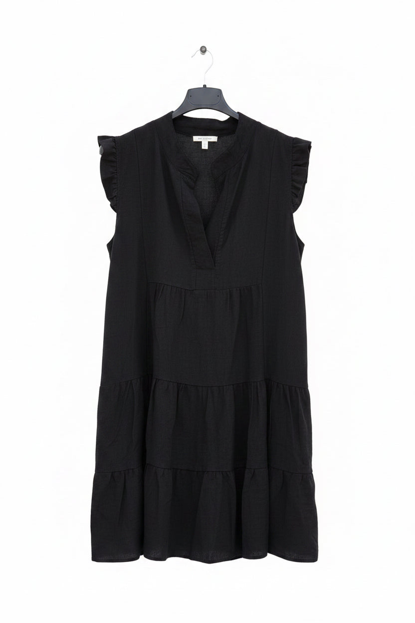 Vestido de manga corta volantes